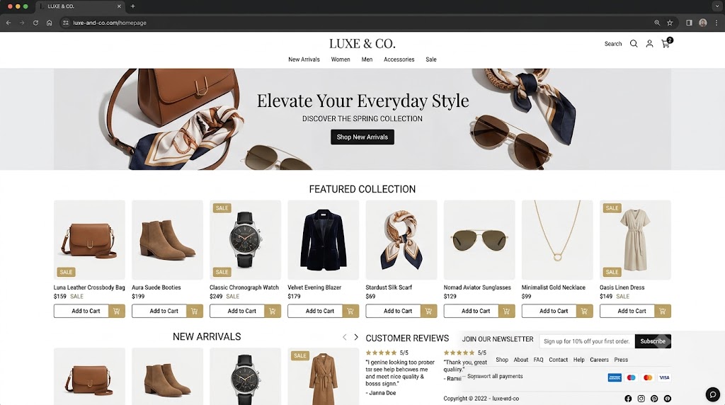 Online Store example built with AI prompts