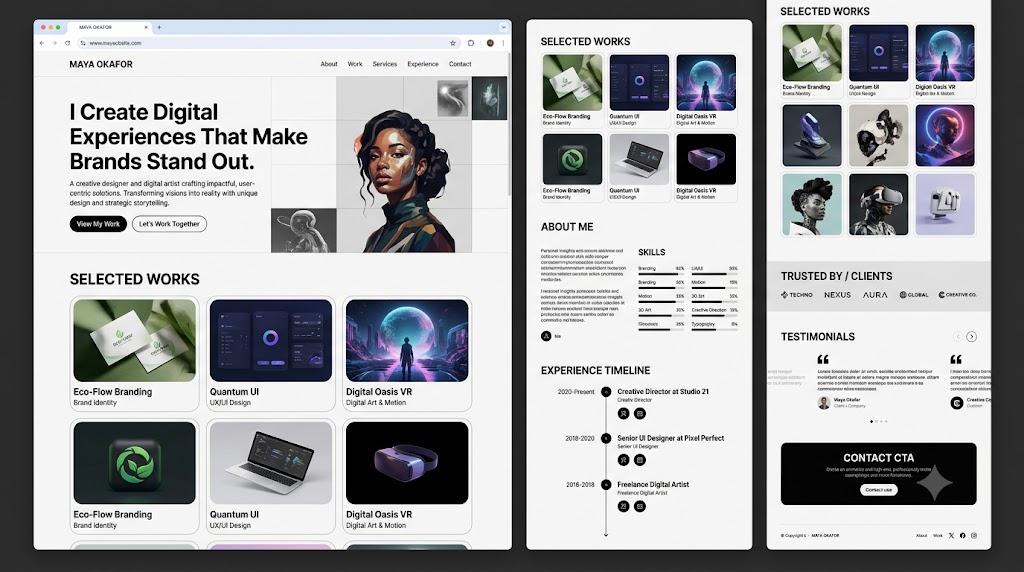 Portfolio Website example built with AI prompts