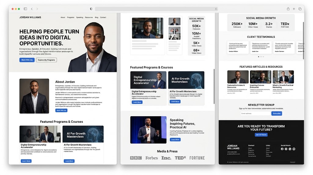 Personal Brand example built with AI prompts